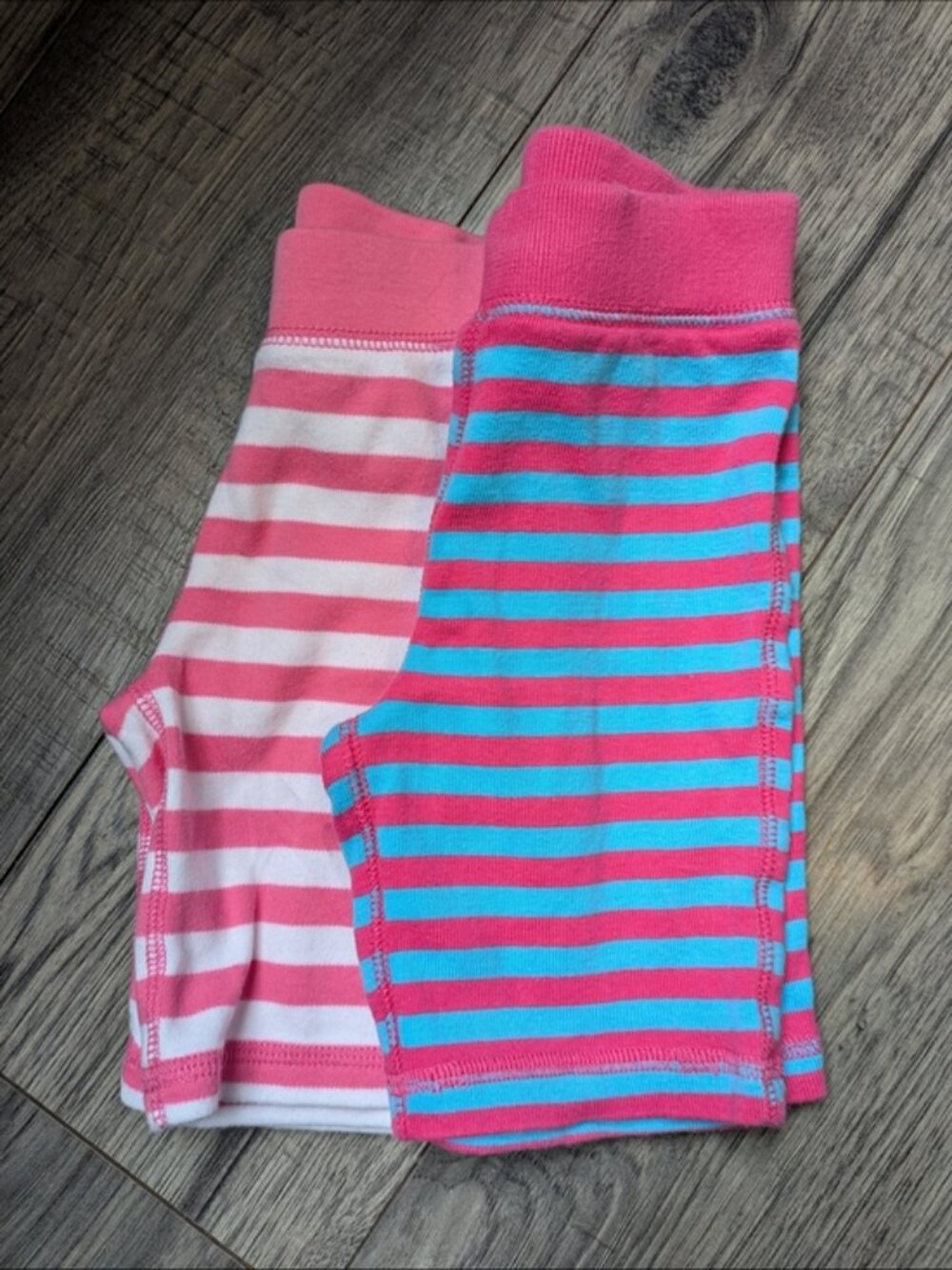 BUNDLE (2) Hanna Andersson Striped Landing Pant Pink/White/Blue Size 3/6 Months‎